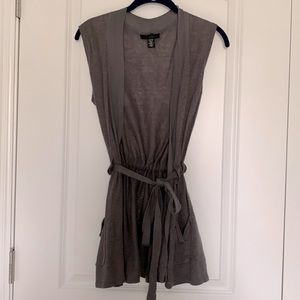 Kenneth Cole linen grey vest- size S